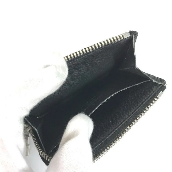 Auth LOUIS VUITTON M63375 Taiga Porte Monéjoule L-shaped zipper Wallet coin purs - Picture 12 of 12
